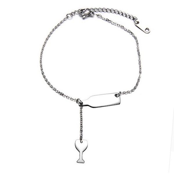 S4U Ocelový náramek lahev vína - OPA1540-ST