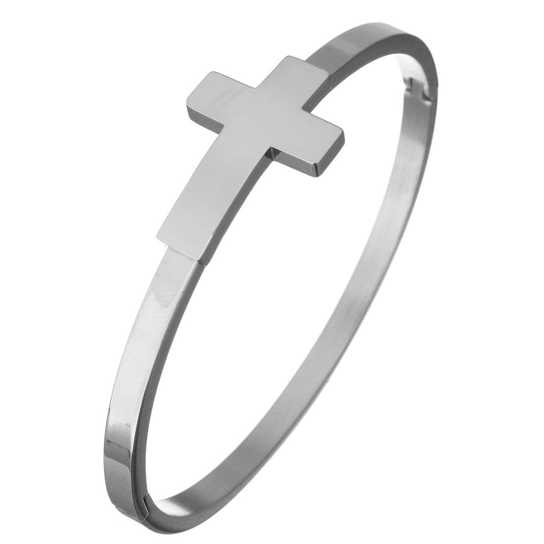 S4U Dámský ocelový náramek kříž - OPA1468