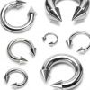Piercing - podkova s hroty, tl. 1,2 mm (1,2 x 11 mm, 4 x 4 mm)
