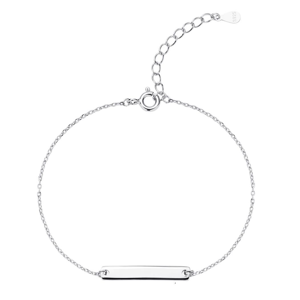 NUBIS Dámský stříbrný náramek s destičkou - NB-1080