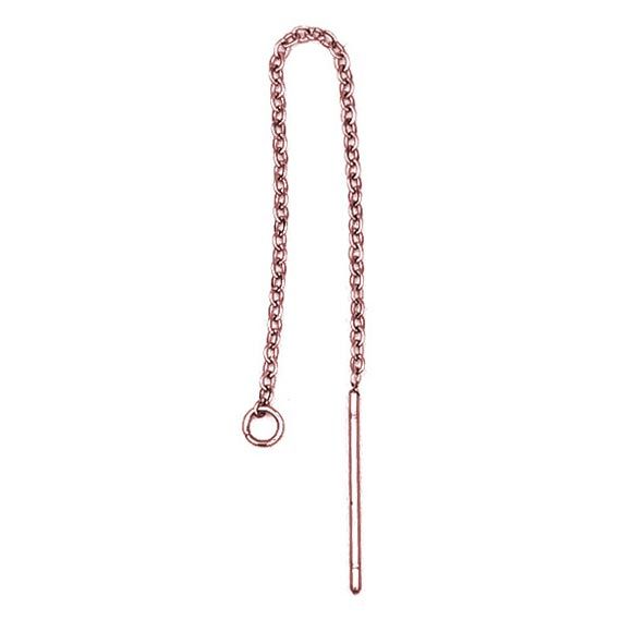 S4U Zlacený ocelový řetízek na výrobu náušnice - 1 kus - OK1312-RD