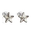 Stříbrné náušnice pecky s krystaly Swarovski šedá hvězdička 31228.5