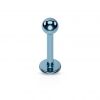 Piercing do brady - labreta (černá, 1,6 x 6 x 3 mm)