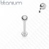 Piercing do brady TITAN, vnitřní závit, 1,2 x 8 mm, kulička 3 mm (tyrkysová)