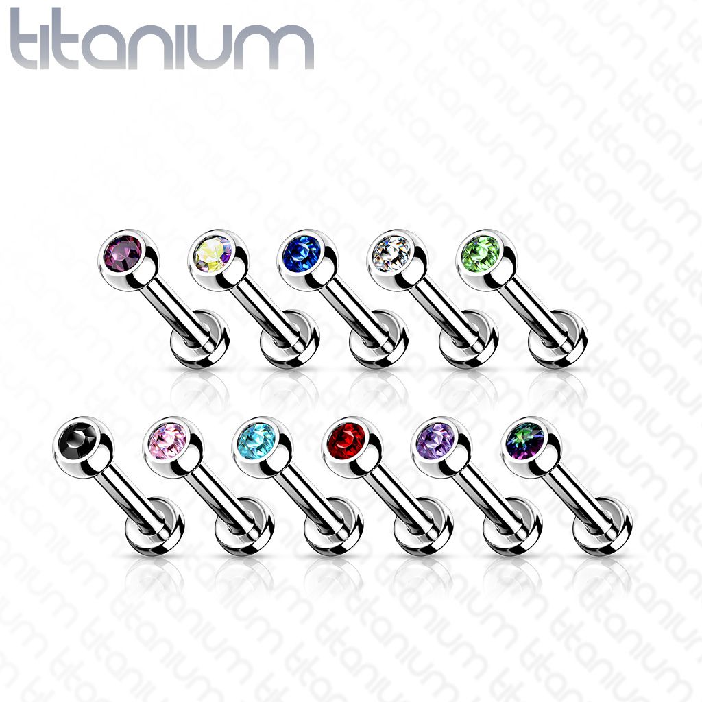 Levně S4U Piercing do brady TITAN, vnitřní závit, 1,2 x 8 mm, kulička 3 mm (fialová) - TIT1010TZ-12083