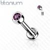 Piercing do brady TITAN, vnitřní závit, 1,2 x 8 mm, kulička 3 mm (duhová)