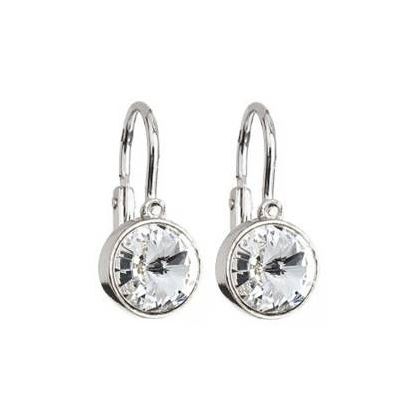 Dětské stříbrné náušnice s krystaly Swarovski®, Crystal
