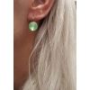 Ocelové náušnice - Green Opal