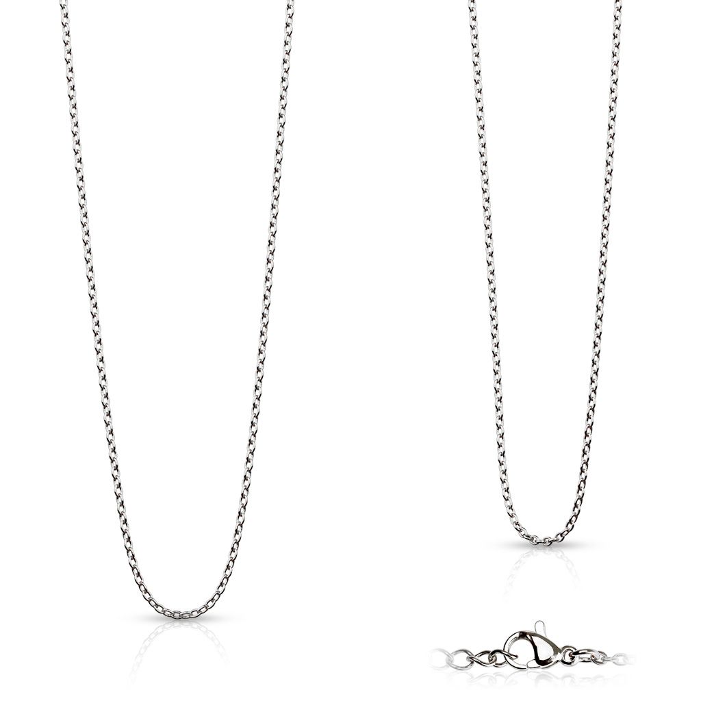 S4U Ocelový řetízek šíře 2 mm (75 cm) - OPE1098-020-75