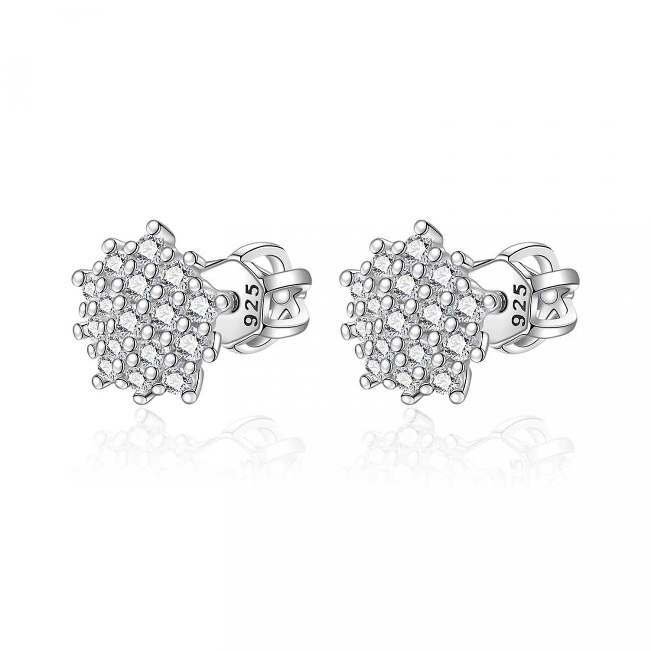 NUBIS Stříbrné šroubovací náušnice - NB-3421