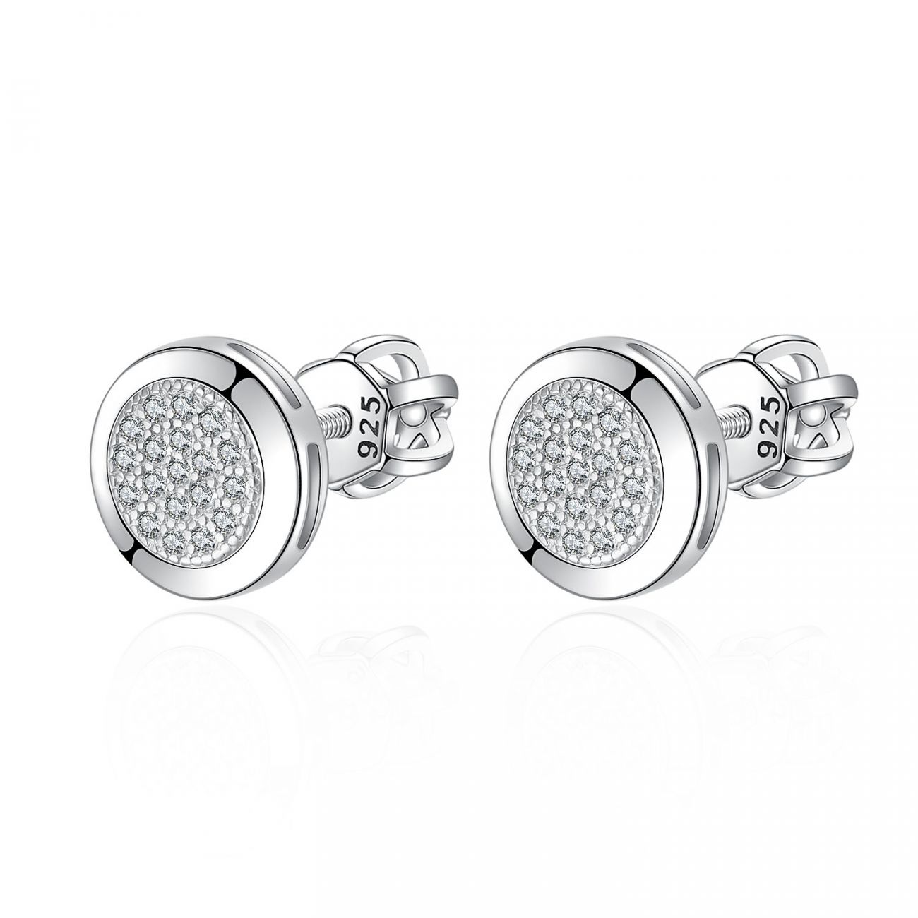 NUBIS Stříbrné šroubovací náušnice - NB-3422