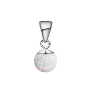 Stříbrný opálový přívěsek - kulička 5 mm