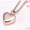 Náhrdelník - pamětní přívěsek, pietní přívěsek, přívěsek na popel srdíčko rose gold