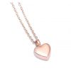 Náhrdelník - pamětní přívěsek, pietní přívěsek, přívěsek na popel srdíčko rose gold