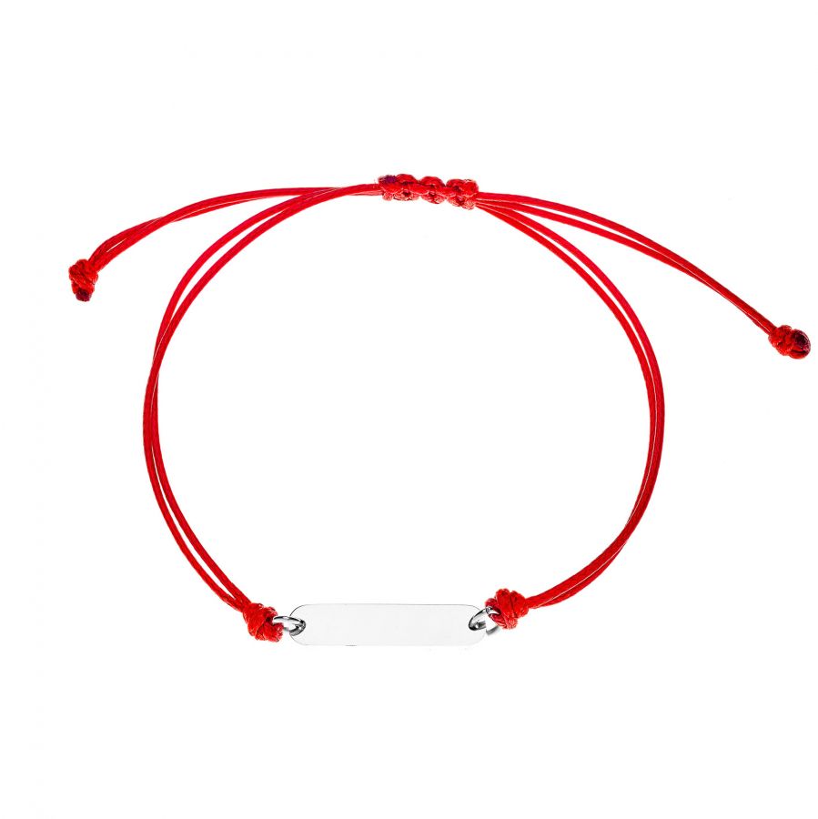 S4U Červený textilní náramek s destičkou - ON020R