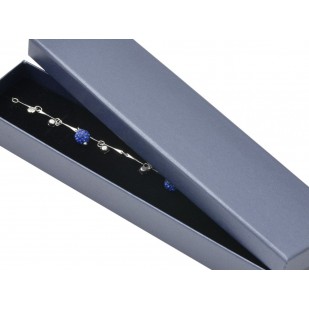 Dárková krabička na náramek - perleťově modrá