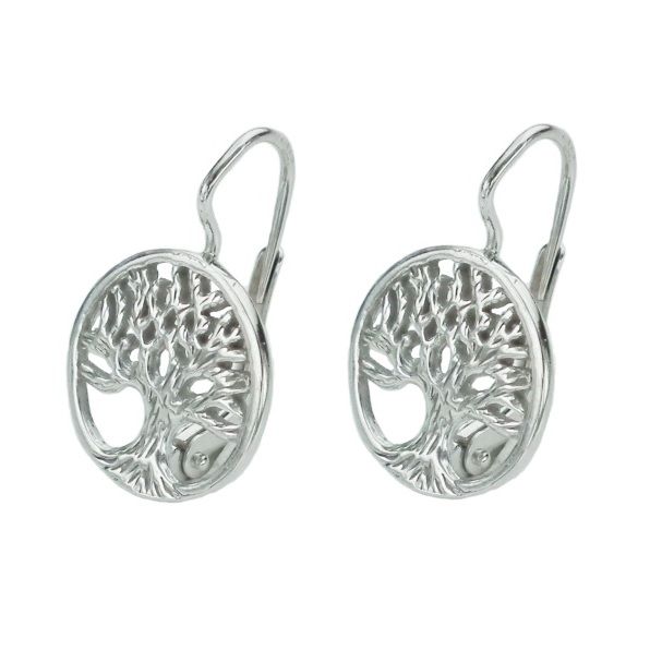 Stříbrné dámské náušnice - strom života - ZB3214