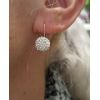 Stříbrné náušnice koule 10 mm s krystaly Swarovski®, Crystal