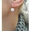 Stříbrné náušnice koule 10 mm s krystaly Swarovski®, Crystal