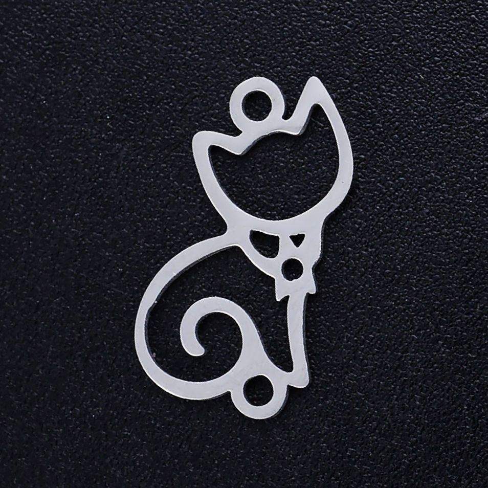 S4U Ocelový přívěsek - kočička - OK1357-ST