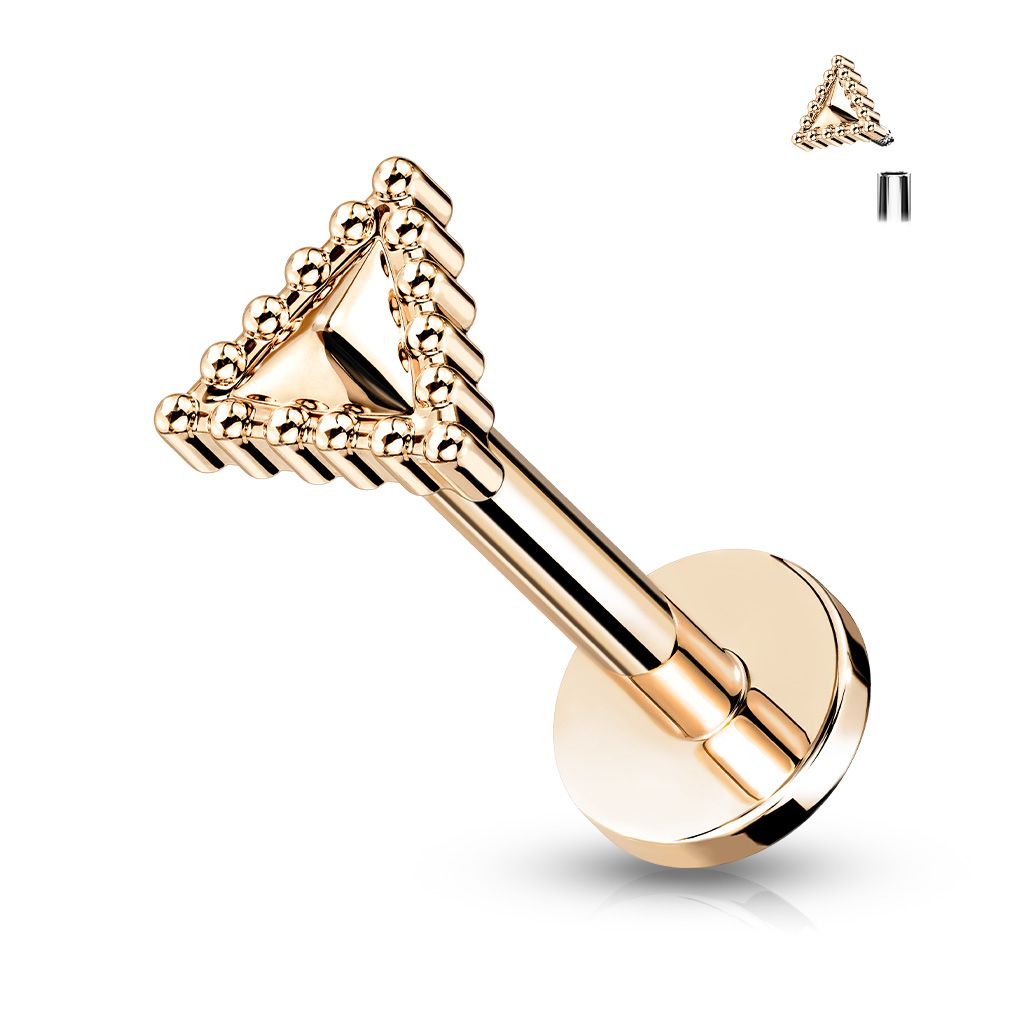 Levně S4U Labreta / cartilage piercing - trojúhelník (1,2 x 6 mm) - LB0037RD-1206