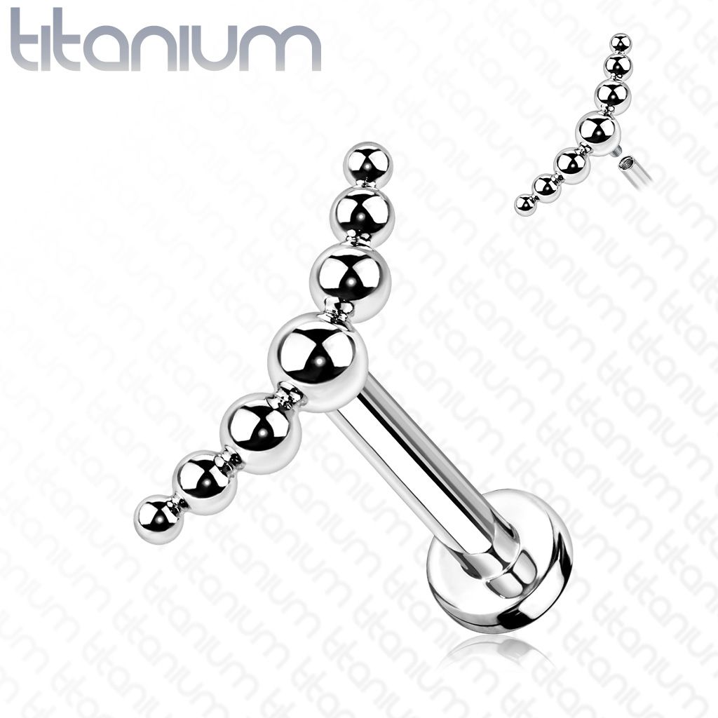 Levně Piercing do brady / ucha TITAN (1,2 x 6 mm) - TIT1134-1206