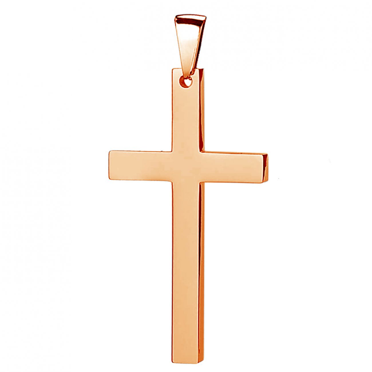 S4U Zlacený ocelový přívěsek - kříž 17 x 32 mm - OPP1775-RD