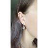 Stříbrné náušnice srdíčka s krystaly Crystals from Swarovski®, Silver Light