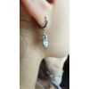Stříbrné náušnice srdíčka s krystaly Crystals from Swarovski®, Silver Light