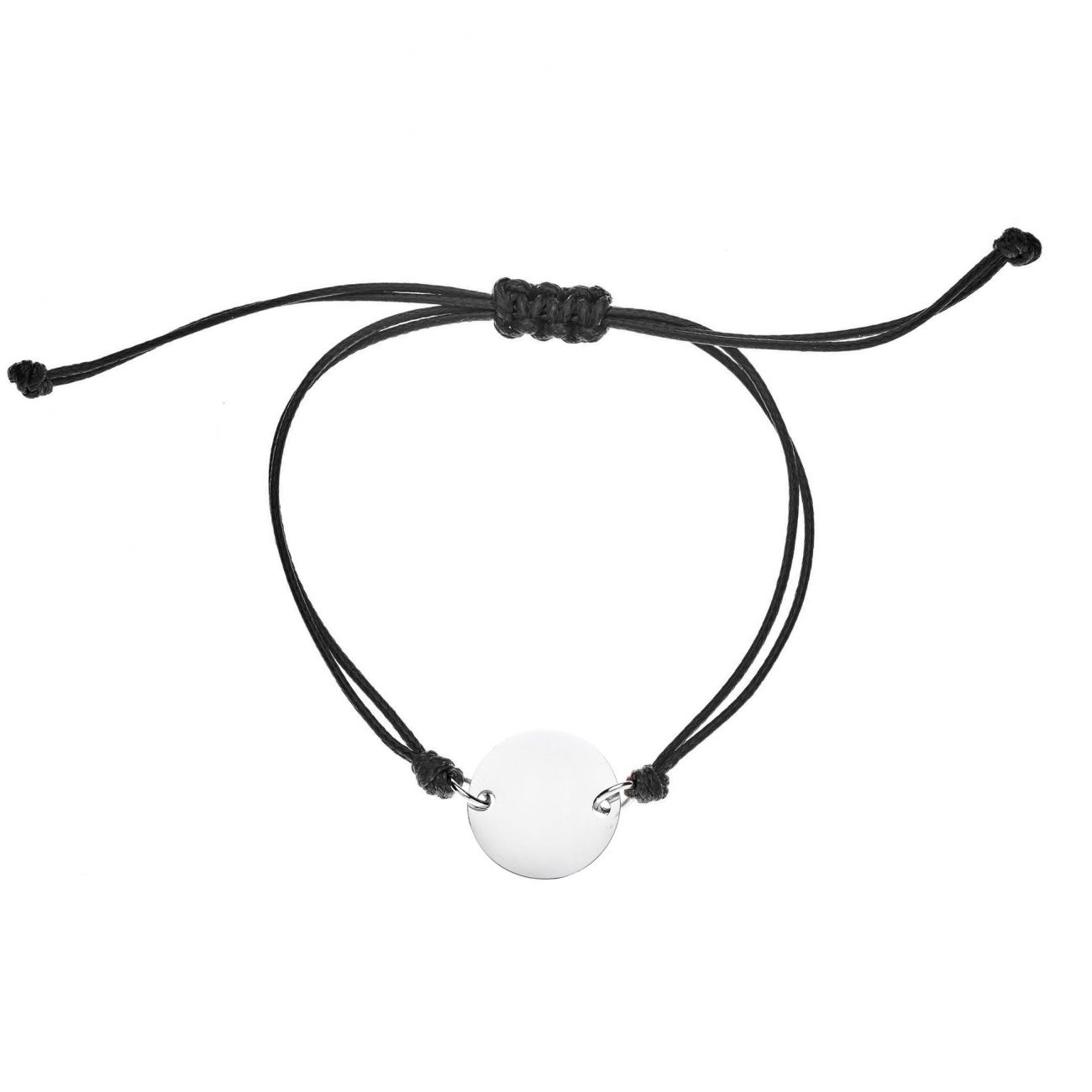 S4U Černý textilní náramek s kolečkem - ON010K