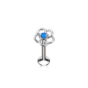 Piercing do brady kytička modrý opál