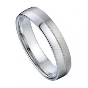 NSS3017 Pánský snubní ocelový prsten šíře 4 mm