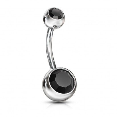 Piercing do pupíku - banánek (černá)