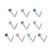 Zahnutý piercing do nosu (tyrkysová)
