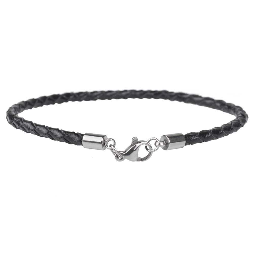 S4U Černý splétaný náramek - NR1268-K