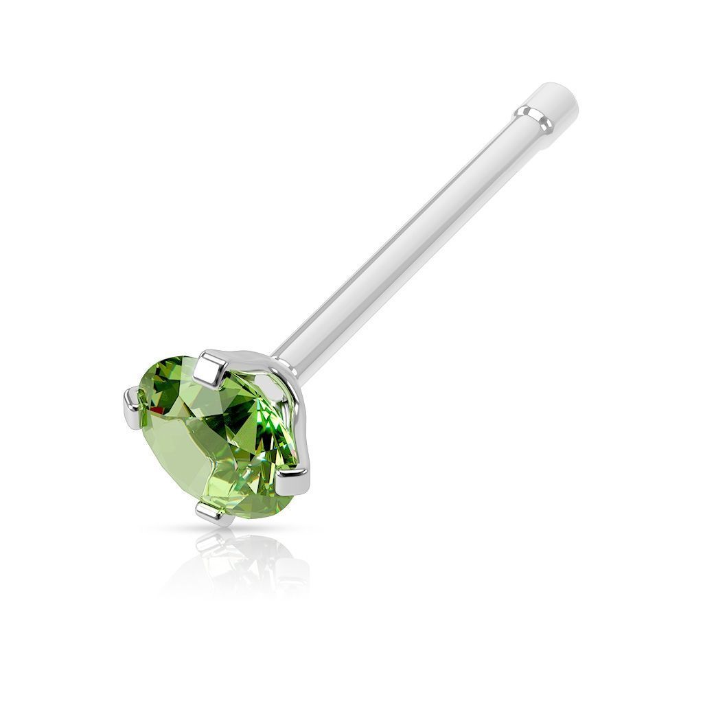 Levně Piercing do nosu - kamínek 3 mm (zelená) - N01068-G