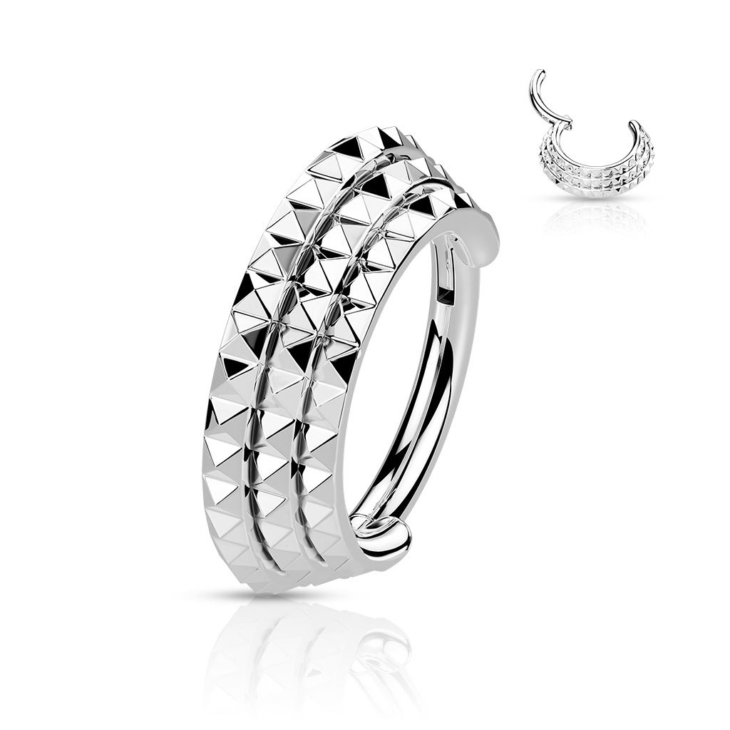 Levně Ocelový piercing do nosu - septum - NS0050-ST