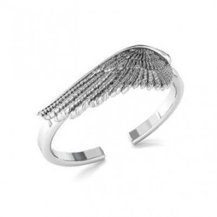 Stříbrný prsten andělské křídlo