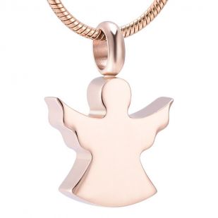Náhrdelník - pamětní přívěsek, pietní přívěsek, přívěsek na popel anděl rose gold
