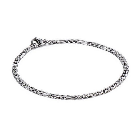 S4U Ocelový náramek FIGARO š. 4 mm, délka 22 cm - OPA1683-22