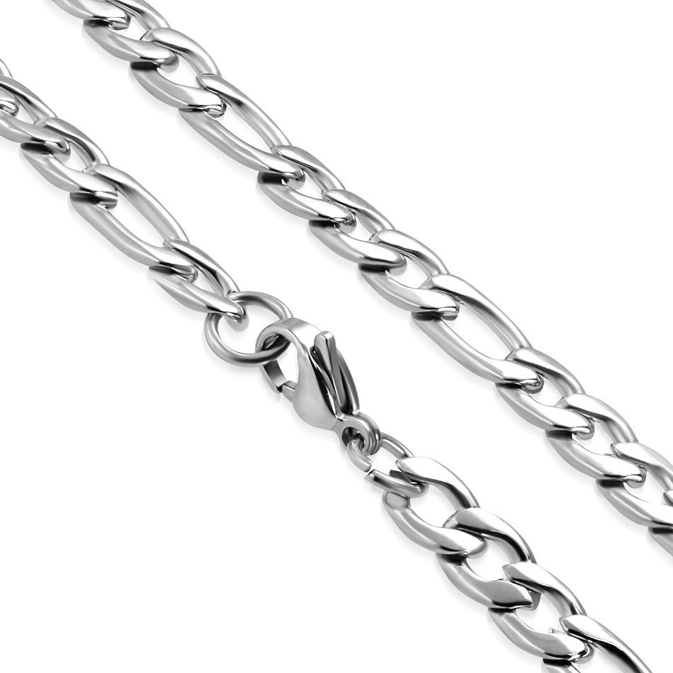 S4U Ocelový řetěz figaro, tl. 7 mm (55 cm) - OPE1010-070-55