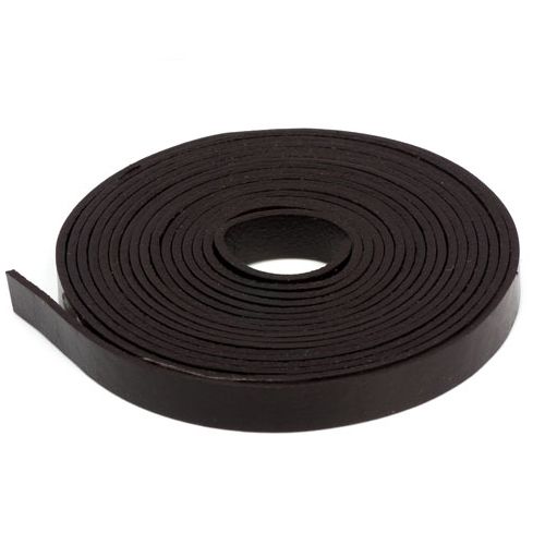 Levně S4U Kožená šňůrka plochá modrá, šíře 10 mm - LR7001-B