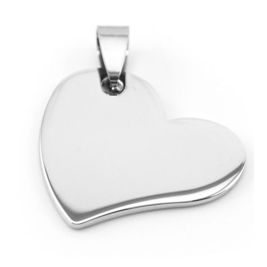 S4U Ocelový přívěsek srdíčko asymetrické - DR1163