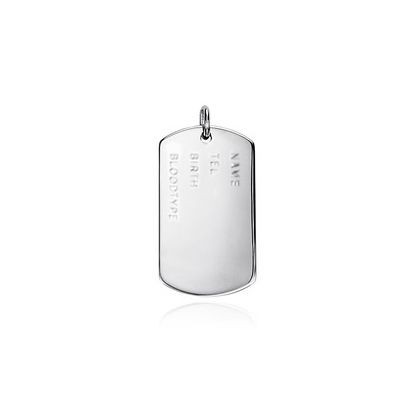 Stříbrný přívěsek - dog tag s textem