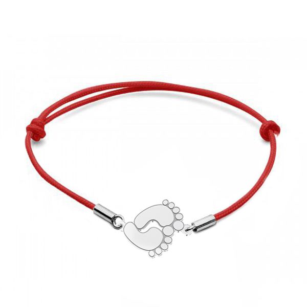 NUBIS Stříbrný náramek dětské stopy - SX104-R