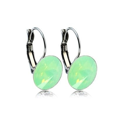 Ocelové náušnice - Green Opal