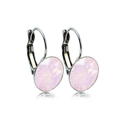 Ocelové náušnice - Pink Opal