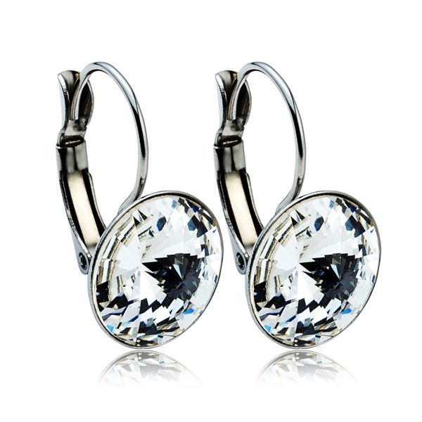 S4U Ocelové náušnice - Crystal - NBSS001
