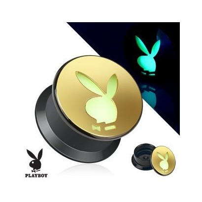 Akrylátový plug do ucha Playboy