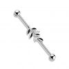 Industrial piercing - list (zlacený růžové zlato)